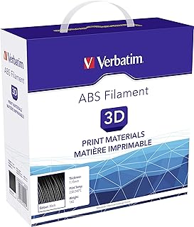 VERBATIM ABS Filament 3D Printing 1.75mm 1KG Acrylonitrile Butadiene Styrene Excellent Performance Extrusion Material for Printer and Pen 3D Printer Filament ABS Black