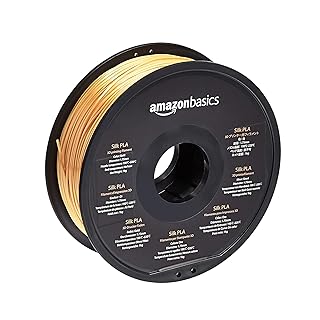 Amazon Basics Filamento in PLA effetto seta per stampante 3D, 1.75 mm, in bobina da 1 kg, Oro