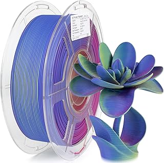 iSANMATE Matte Tri Colori PLA Filamento 1,75 mm, 3-in-1 Colore Coestrusione 3D Filamento, Opaco Magico Colore Cambiare Filamento 1,75 mm, precisione dimensionale +/- 0,03 mm, 1 KG Spool