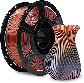FLASHFORGE 3D Printer Filament PLA Silk Rainbow Waltz Multicolor PLA Filament, PLA Silk Filament Quick Change Color for Most FDM Printers,1KG