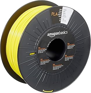 Amazon Basics Filamento per stampanti 3D, in polilattato (PLA), 1.75 mm, giallo, 1 kg per bobina