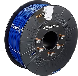 Amazon Basics Filamento per stampanti 3D, in PETG, 1.75 mm, blu, 1 kg per bobina