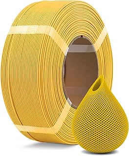 OVERTURE PLA Filamento di ricarica 1,75 mm, 1 kg (2,2 lbs) filamento di stampa 3D senza spago Precisione(Giallo)