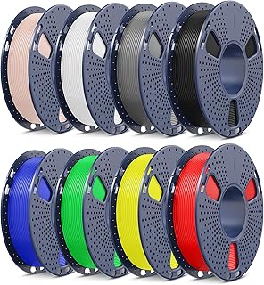 SUNLU Filamento ABS ad alta velocità a 8 colori, rapido 350 mm/s, filamento per stampante 3D, 1,75 mm, resistenza al calore, stampa rapida, 250 spool, confezione da 8 (nero+bianco+grigio+beige+rosso+