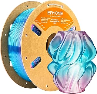 ERYONE High Speed Translucent PETG Filament 1.75mm +/- 0.02mm 3D Printing Filament up to 600mm/s 1kg (2.2LBS)/Spool, Pink & Blue
