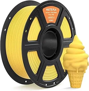 ELEGOO PLA Matte Filament Sun Yellow 1 kg, 1.75 mm Matte PLA Filament for 3D Printer, 1 kg Spool, Suitable for Most FDM 3D Printers
