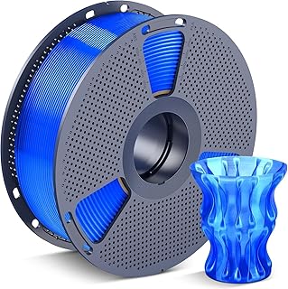 Filamento in PLA per stampante 3D, 1,75 mm, bobina da 0,25 kg, precisione dimensionale +/- 0,02 mm, compatibile con la maggior parte delle stampanti 3D FDM, bobina da 0,25 kg, blu