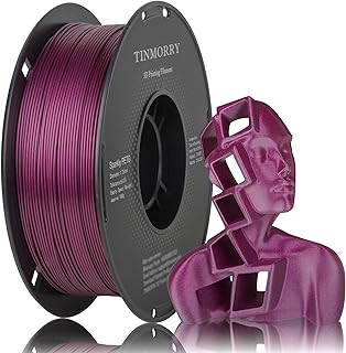 Filamento PETG scintillante 1,75 mm, filamento TINMORRY PETG 3D, compatibile con stampanti 3D Bambu FDM, bobina da 1 kg, magenta
