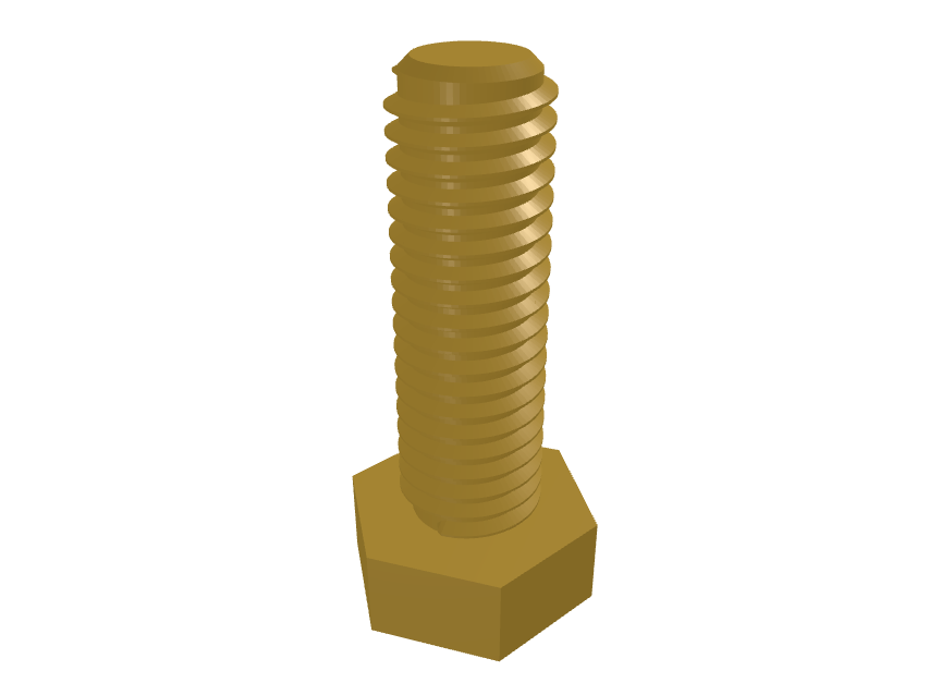Anteprima 3D: Viti, dadi e barre